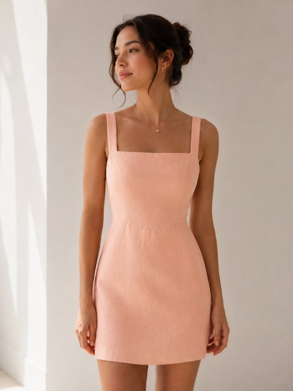Artizia Wilfred Aperature Tie-Back Dress Light Peach Pink Size 4